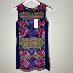 NWT Kachel by Anthropologie 100% Silk Floral Dress Size 2 Petite
